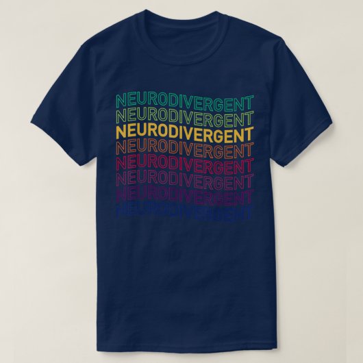 T-shirt Neurodivergent ADHD ASD Aspie Autism (Design devant)