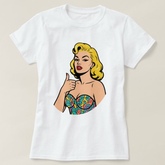 T-shirt Neurodivergent Pop Art - Open Mind Marilyn Style (Design devant)