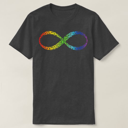 T-shirt Neurodivergent Sensibilisation Infinité Arc-en-cie (Design devant)