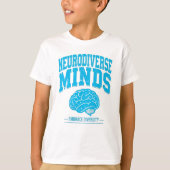 T-shirt Neurodiverse Minds Brain Graphic  (Devant)