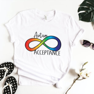 T-shirt Neurodiversité Acceptation de l'autisme Arc-en-cie