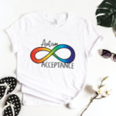T-shirt Neurodiversité Acceptation de l'autisme Arc-en-cie