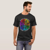 T-shirt Neurodiversité Autisme Acceptation Arc en ciel Man (Devant entier)