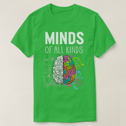 T-shirt Neurodiversité Cerveau TDAH Sensibilisation sur l' (Design devant)