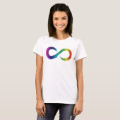 T-shirt Neurodiversité Chemise d'infini arc-en-ciel  (Devant entier)