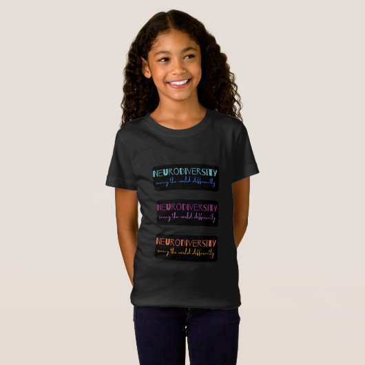 T-Shirt Neurodiversité colorée (Devant entier)