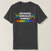 T-shirt Neurodiversité de nouveauté Rainbow Infinity Femme (Design devant)