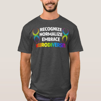 T-shirt Neurodiversité de nouveauté Rainbow Infinity Femme