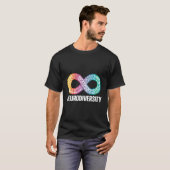 T-shirt Neurodiversité Neurodivergent Rainbow Infinity Adh (Devant entier)