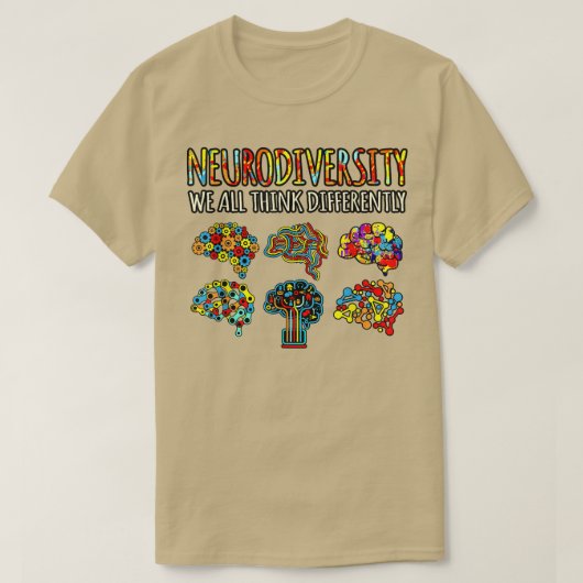 T-shirt Neurodiversité Penser différemment TDAH Sensibilis (Design devant)