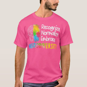T-shirt Neurodiversité spectre autiste DMPS TDAH arc-en-ci