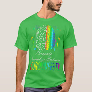 T-shirt Neurodiversité spectre autiste DMPS TDAH arc-en-ci