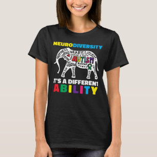 T-shirt Neurodiversité Symbole Capacité Autisme Créativité