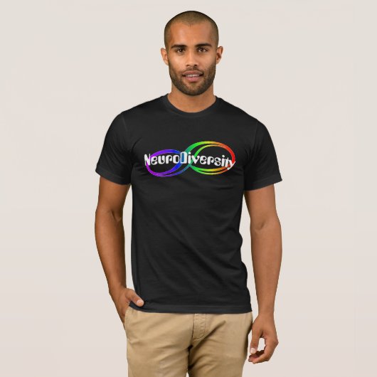 T-shirt NeuroDiversity Rainbow Infinity Shirt (Devant entier)