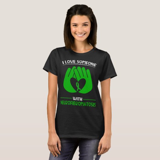 T-shirt Neurofibromatose Sensibilisation J'aime quelqu'un  (Devant entier)