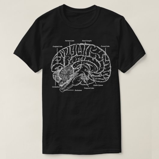 T-shirt neurologue du cerveau neurosciences (Design devant)