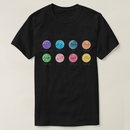 T-shirt Neurotransmetteurs du cerveau humain (Design devant)