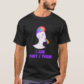 T-shirt Neutral Rainbow Pride Genderless - Non Binary Gend (Devant)