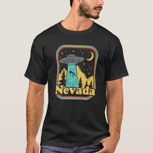 T-shirt Nevada Hometown Native Ufo Alien 80s Retro State P (Devant)