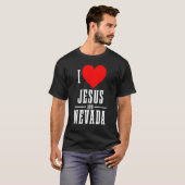 T-shirt Nevada I Love Jesus Et Nevada Christian (Devant entier)