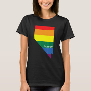 T-shirt Nevada State Map Lgbt Pride Parades Ally