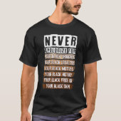 T-shirt Never Apologize Black History Month BLM Melanin Pr (Devant)
