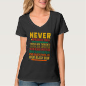 T-shirt Never Apologize Black History Month BLM Melanin Pr (Devant)