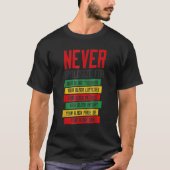 T-shirt Never Apologize Black History Month BLM Melanin Pr (Devant)
