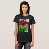 T-shirt Never Apologize Black History Month BLM Melanin Pr (Devant entier)