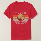 T-shirt Never Forget Pluton, Retro Style Space, Science, (Design devant)