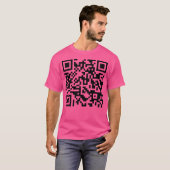 T-shirt Never Gonna Give You Up Qr Code (Devant entier)