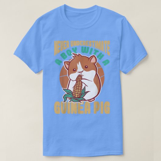 T-shirt Never Underestimate a Boy with a Guinea Pig  (Design devant)