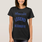 T-shirt Never Underestimate A Legend Who Was Born On Decem (Devant)