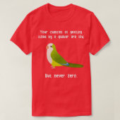 T-shirt Never Zero Quaker Parrot 1 (Design devant)