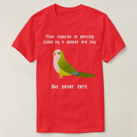 T-shirt Never Zero Quaker Parrot 1 (Design devant)