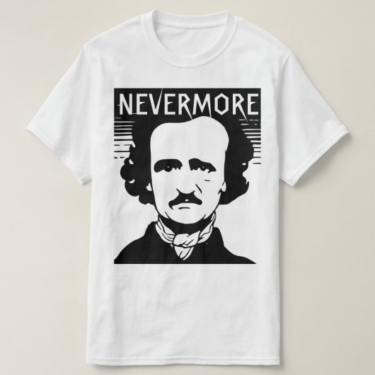 T-shirt Nevermore Edgar Allan Poe (Design devant)