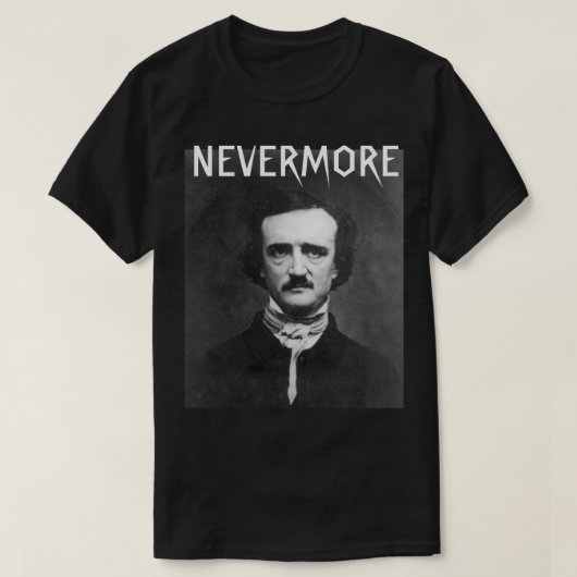 T-shirt Nevermore Edgar Allan Poe (Design devant)