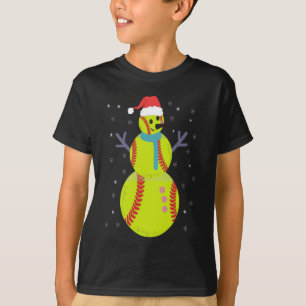 T-shirt Neveu Softball Snowman Christmas