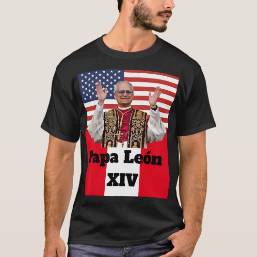T-shirt New Catholic Pe Leo Xiv Papa León Peru U.s.a. Conn (Devant)