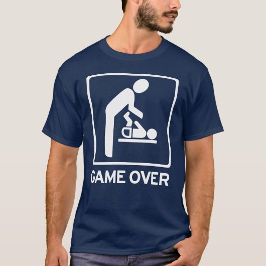 T-shirt New Daddy to be = Jeu Over Diaper service T Shirt (Devant)