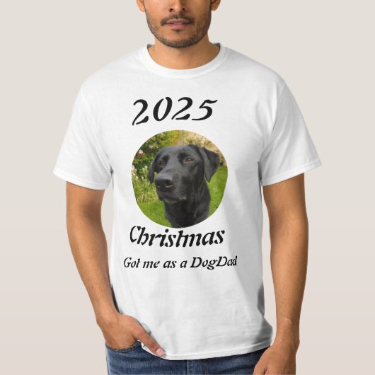 T-shirt New DogDad Christmas photo (Devant)