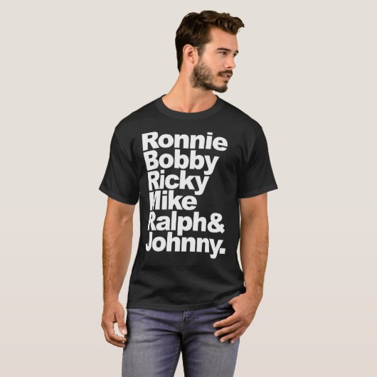 T-shirt New Edition Ronnie, Bobby, Ricky, Mike, Ralph & (Devant entier)