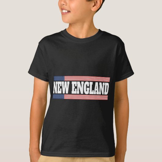 T-shirt New England Usa Flag Patriotic State Varsity New E (Devant)