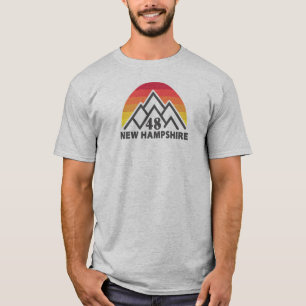 T-shirt New Hampshire 48 Retro Mountain