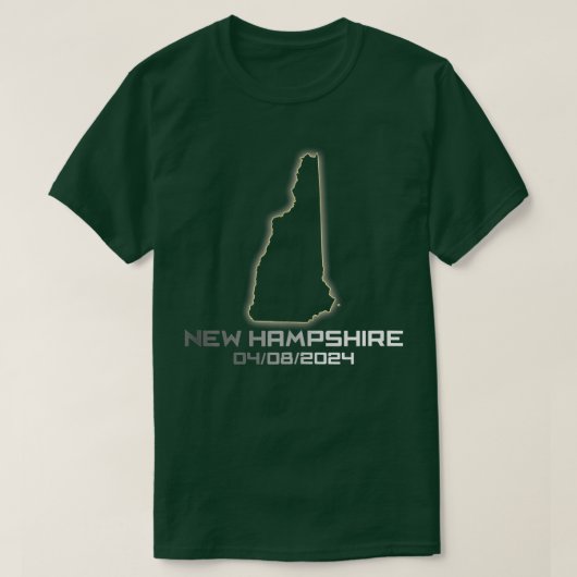 T-shirt New Hampshire America Astronomie Total Éclipse sol (Design devant)