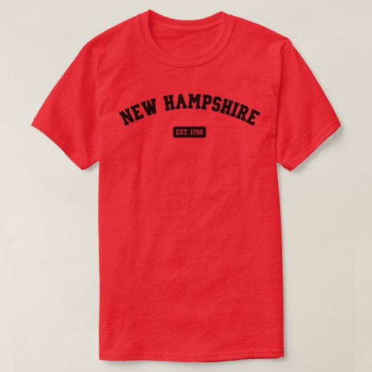 T-shirt New Hampshire Est 17881 (Design devant)