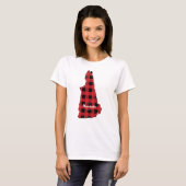 T-shirt New Hampshire Hometown State Plaid Christmas (Devant entier)