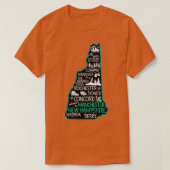 T-shirt New Hampshire Manchester mignon carte Conway Hanov (Design devant)