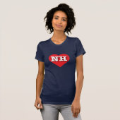 T-shirt New Hampshire Red Heart - J'aime NH (Devant entier)
