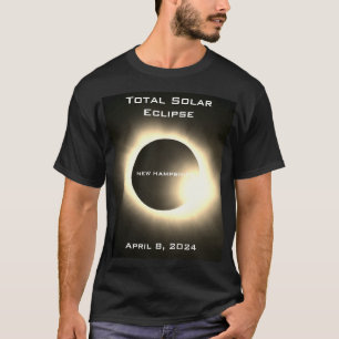 T-shirt NEW HAMPSHIRE Total éclipse solaire 8 avril 2024